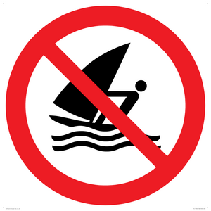 Prohibition: No windsurfing